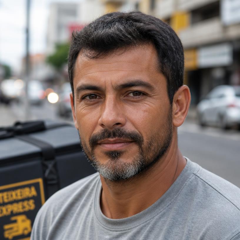 Retrato de Bruno Teixeira, Entregas próprias · Aparecida de Goiânia