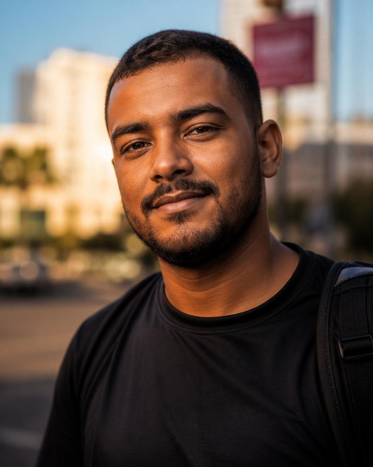 Retrato de Marcelo Dias, Uber Moto · Setor Marista